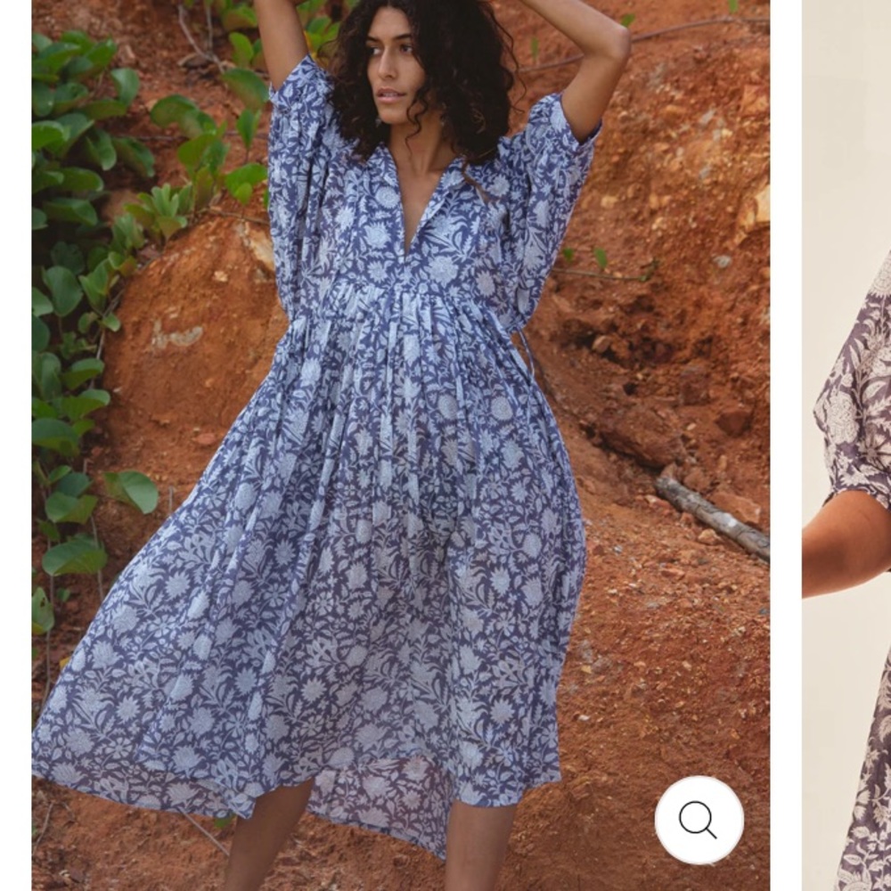 Daughters of India kyra midi dress blue iris Size Medium